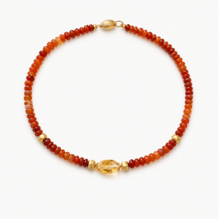 Carnelian & Citrine Collar