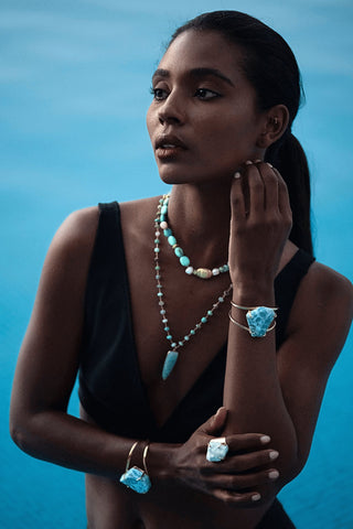 Larimar Jewellery on model
