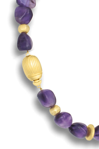 Amethyst Scarab Necklace – handcrafted Italian jewellery by Amanda Marcucci, Florence.