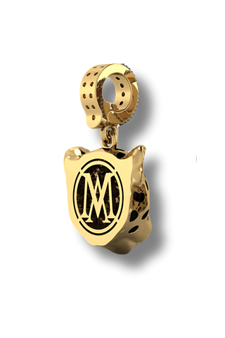Gold panther animal charm jewellery polished finish
