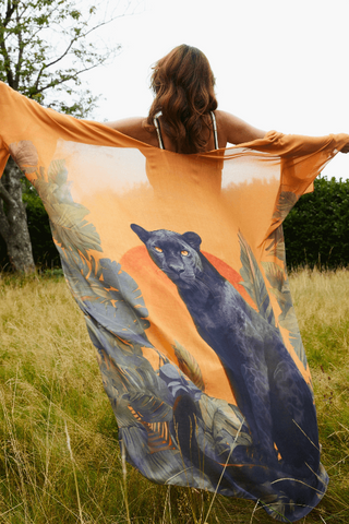 Black panther luxury resort wear garment – Amanda Marcucci