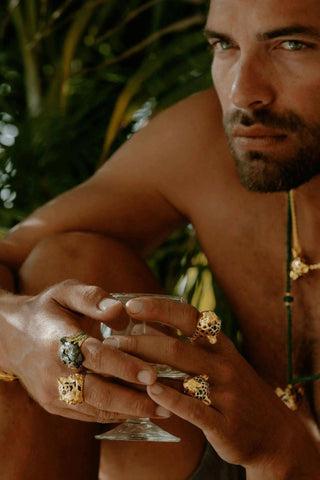 Ruby Eye Tiger Ring – handcrafted Italian jewellery by Amanda Marcucci, Florence.
