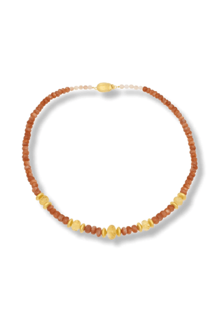 Sunstone and Citrine Necklace – handcrafted Italian jewellery by Amanda Marcucci, Florence.